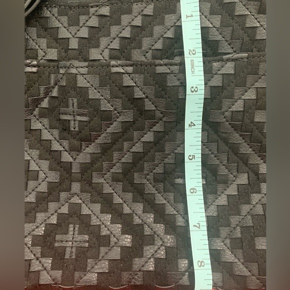 Vtg Eric Javitz NY Tote Designer Black Leather Woven Bag Adjustable Shoulder New - Picture 14 of 14